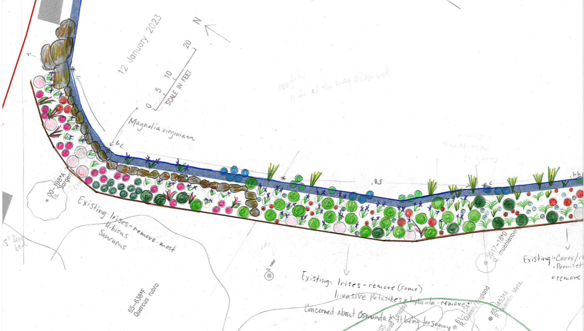 Logsdon Pond West planting design